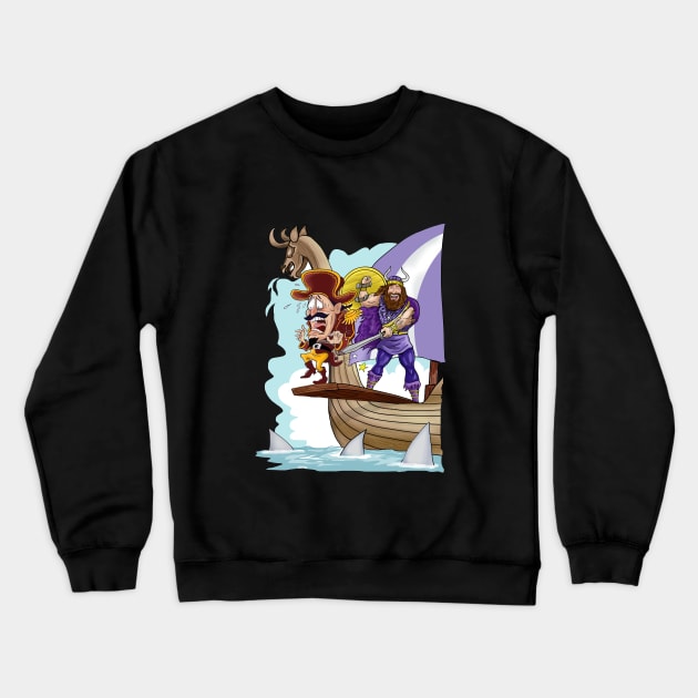 Minnesota Vikings Fans - Kings of the North vs Team No Longer in Command Crewneck Sweatshirt by JustOnceVikingShop